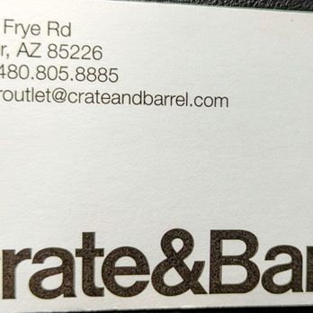 Crate & Barrel Outlet - Outlet Stores Near Me - Chandler, Arizona Crate & Barrel Outlet - Outlet Stores Near Me - Chandler, Arizona