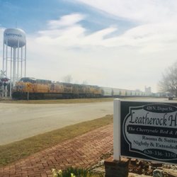 The Cherryvale Bed and Breakfast - Local freight train passing by the Cherryvale Bed and Breakfast.