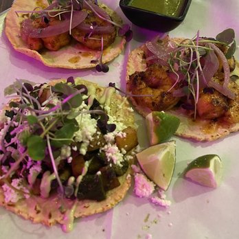 Taco Mucho - Tacos (roasted poblano and spicy shrimp) - Tacos Near Me - Oak Park, Illinois Taco Mucho - Tacos (roasted poblano and spicy shrimp) - Tacos Near Me - Oak Park, Illinois