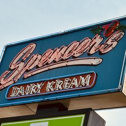 Spencer's Dairy Kream - Neon sign outside