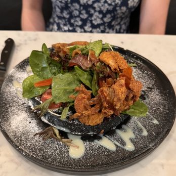 Bone Kettle - Crab w/ squid ink waffle - Breakfast & Brunch Near Me - Pasadena, California