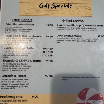Birdies Wings and Bar - Gulf specials Menu ao 7/4/2025 - Chicken Wings Near Me - Corpus Christi, Texas