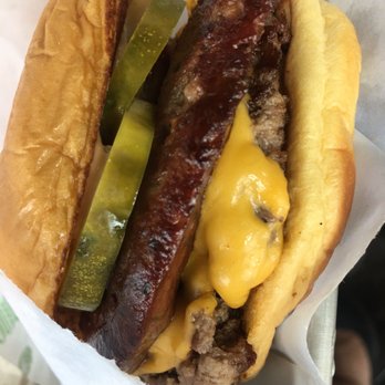 Shake Shack Austin, Domain - Lockhart burger - burger With sausage. - Burgers Near Me - Austin, Texas Shake Shack Austin, Domain - Lockhart burger - burger With sausage. - Burgers Near Me - Austin, Texas