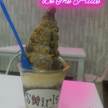 Swirls Soft Serve - Pumpkin pie & vanilla swirl - Ice Cream & Frozen Yogurt Near Me - Upland, California Swirls Soft Serve - Pumpkin pie & vanilla swirl - Ice Cream & Frozen Yogurt Near Me - Upland, California