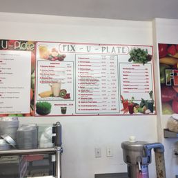 Juice menu