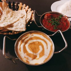 Himalaya - Chicken korma, lamb vindaloo, and garlic naan