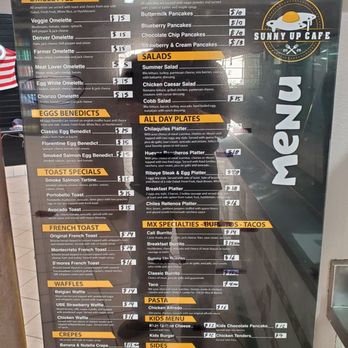 Sunny Up Cafe - Menu - Breakfast & Brunch Near Me - Foothill Ranch, California