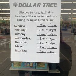 Dollar Tree - Business hours