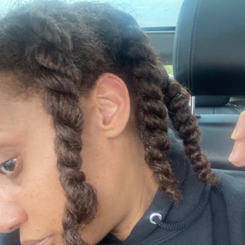 Galaxy Evolution Hair Designers - The twists I did myself with my own leave in conditioner - Hair Extensions Near Me - Brooklyn, New York