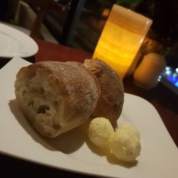 Fresh and warm table bread with butter!