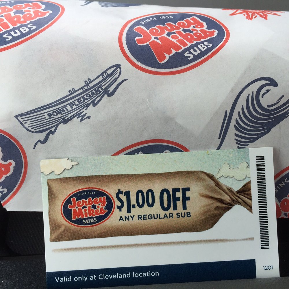 Jersey Mike's Subs - Received this coupon for $1 off my next visit - Sandwiches Near Me - Cleveland, Tennessee