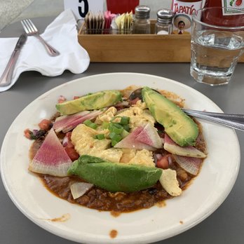 Eats - Breakfast chili with requested scrambled egg substitution. - American Near Me - San Francisco, California
