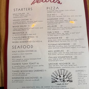 Pearl's - Menu - Pizza Near Me - Lexington, Kentucky