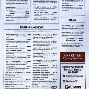 Gateway Bar & Grill - Menu (2 of 2) - New American Near Me - Sioux Falls, South Dakota Gateway Bar & Grill - Menu (2 of 2) - New American Near Me - Sioux Falls, South Dakota