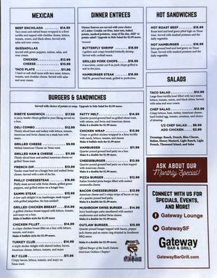 Menu photo 1 Gateway Bar & Grill Sioux Falls, SD Menu photo 1 Gateway Bar & Grill Sioux Falls, SD