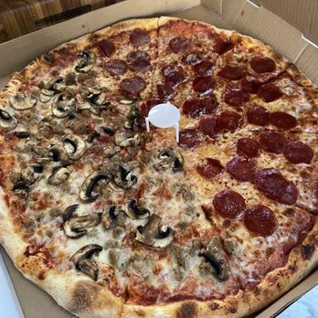 Livermore's Big Apple Pizza - Large half and half pie, regular crust - Pizza Near Me - Livermore, California