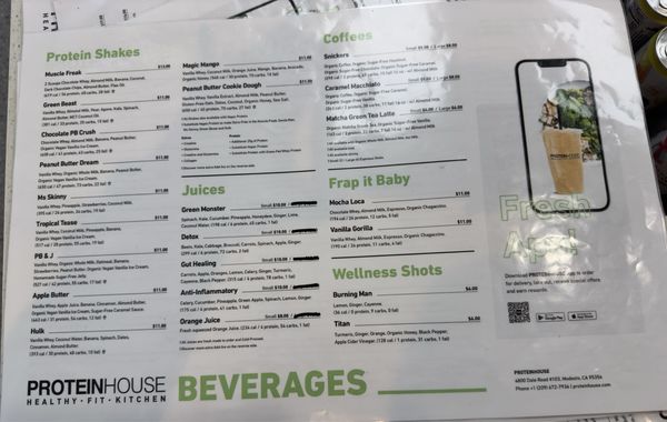Menu photo 7 PROTEINHOUSE Modesto, CA Menu photo 7 PROTEINHOUSE Modesto, CA