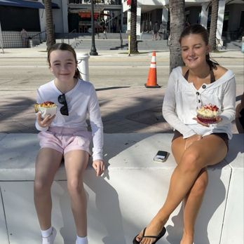 Mango Island - Oldest daughter enjoying another bowl, middle daughter, enjoying her first ever and loving it :) - Juice Bars & Smoothies Near Me - Fort Lauderdale, Florida
