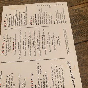 Cocina Hermanas - Drink menu - Mexican Near Me - Danville, California Cocina Hermanas - Drink menu - Mexican Near Me - Danville, California