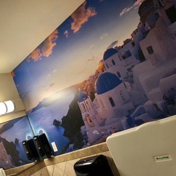 Rainbow Pizza - Bathroom murals - Greek Near Me - San Mateo, California Rainbow Pizza - Bathroom murals - Greek Near Me - San Mateo, California