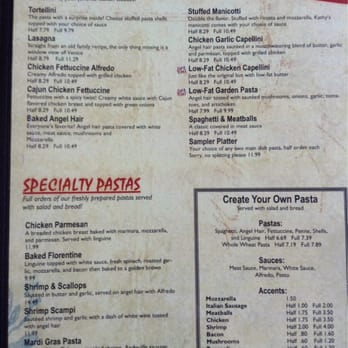Kathy's Pasta - Part of menu. - Pizza Near Me - Bolivar, Missouri Kathy's Pasta - Part of menu. - Pizza Near Me - Bolivar, Missouri