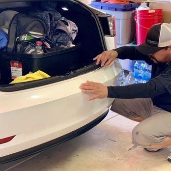 Rock Chip Armor - Rear bumper. Tony Torres of ROCK CHIP ARMOR, expertly applied a nice CLEAR BRA treatment to my new Tesla Model 3. - Auto Customization Near Me - Santa Maria, California Rock Chip Armor - Rear bumper. Tony Torres of ROCK CHIP ARMOR, expertly applied a nice CLEAR BRA treatment to my new Tesla Model 3. - Auto Customization Near Me - Santa Maria, California
