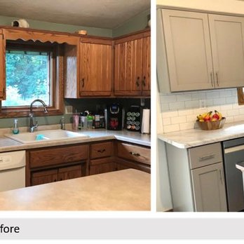 Kitchen Refacers - before and after - Countertop Installation Near Me - Appleton, Wisconsin