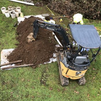Action Drain & Rooter Service - Digging out old pipe to install new pipe and connections - Plumbing Near Me - Salem, Oregon