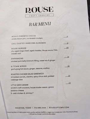 Menu photo 2 Rouse Craft Cooking Houston, TX Menu photo 2 Rouse Craft Cooking Houston, TX