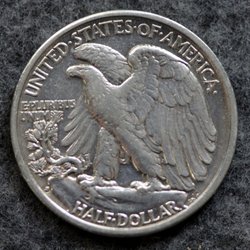 Arlington Coins - Reverse of 1941 S Walking Liberty Half Dollar