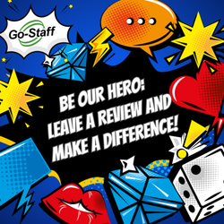 Go-Staff - Your feedback is our superpower! Whether we've found your dream job or the perfect candidate, your words keep us rockin'!