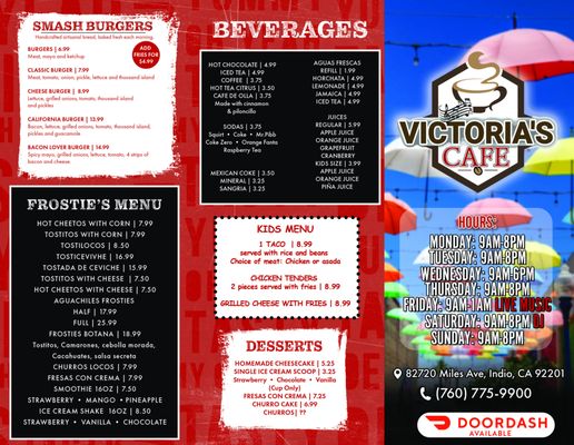 Menu photo 1 Victoria’s Cafe Indio, CA