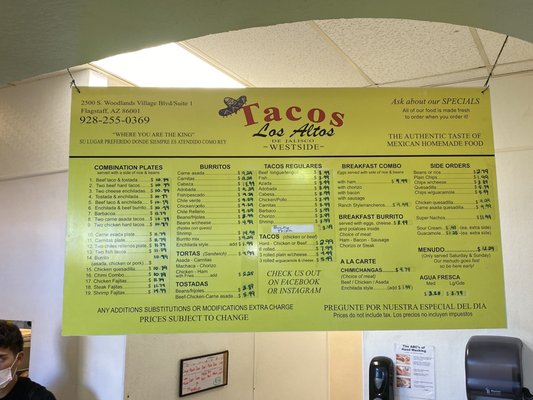 Menu photo 3 Tacos Los Altos Flagstaff, AZ Menu photo 3 Tacos Los Altos Flagstaff, AZ