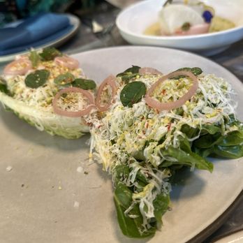 Paju - Little Gem; Pistachio cream, parmesan, crown daisy - Korean Near Me - Seattle, Washington Paju - Little Gem; Pistachio cream, parmesan, crown daisy - Korean Near Me - Seattle, Washington