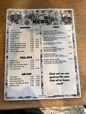 Menu photo 1 Banjo Coffee Avondale Estates, GA