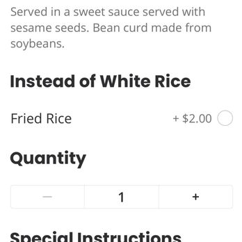 Peking Quick One - Description and price. - Chinese Near Me - Tonawanda, New York