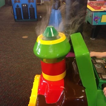 Chuck E. Cheese - The train smokes! So cute - Pizza Near Me - Victorville, California