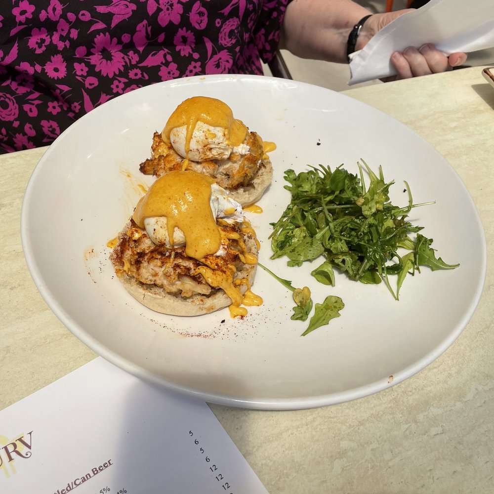 SURV Restaurant - Crab eggs Benedict - Wine Bars Near Me - Easton, Pennsylvania