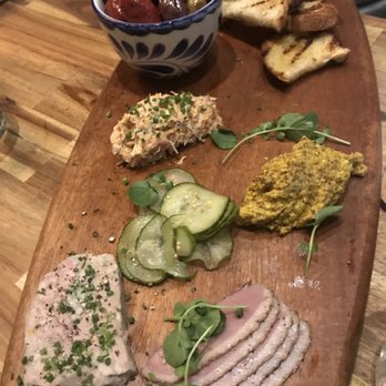 Karrikin Spirits - Charcuterie - weird mayo salad.  Too little for $16. Don't order! - Bars Near Me - Cincinnati, Ohio