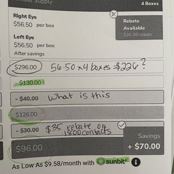 Pearle Vision - Offer for 1 year of contacts. Their ledger doesn't add up. - Optometrists Near Me - Las Vegas, Nevada Pearle Vision - Offer for 1 year of contacts. Their ledger doesn't add up. - Optometrists Near Me - Las Vegas, Nevada