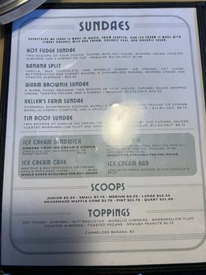Menu photo 2 The Ice Cream Bar San Francisco, CA Menu photo 2 The Ice Cream Bar San Francisco, CA