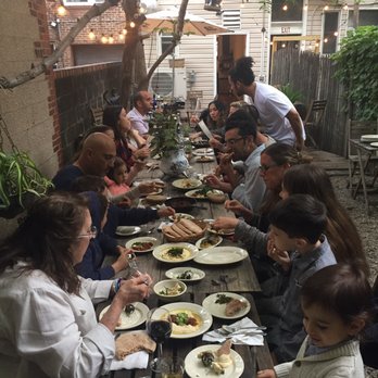 Levantine - Private party in back patio - Mediterranean Near Me - Brooklyn, New York