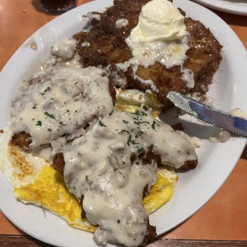 Original Breakfast House - Chicken fried chicken and eggs with French toast. - Breakfast & Brunch Near Me - Phoenix, Arizona