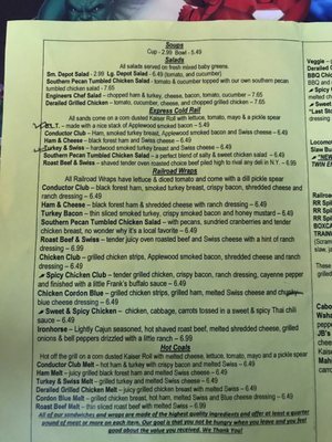 Menu photo 8 The Railroad Cafe Fort Valley, GA Menu photo 8 The Railroad Cafe Fort Valley, GA