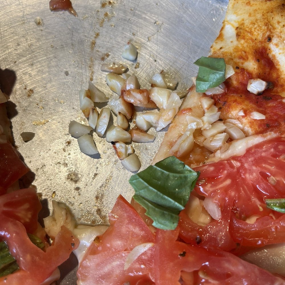 This the garlic found in the pizza. I understand garlic is necessary for flavor but man I had garlic breath all day. This the garlic found in the pizza. I understand garlic is necessary for flavor but man I had garlic breath all day.