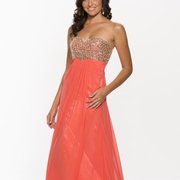 formal dresses in cullman al Deep V-Neck Long Black Formal Dress with Poppy Print– PromGirl main image 1