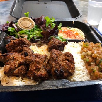 Kebab Daddy - Lamb shish kebab plate with basmati rice - Mediterranean Near Me - Montrose, California