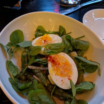 Row 34 - Seaport - Asparagus salad, a little blend but solved by adding salt and pepper - New American Near Me - Boston, Massachusetts Row 34 - Seaport - Asparagus salad, a little blend but solved by adding salt and pepper - New American Near Me - Boston, Massachusetts