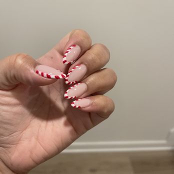 The Nail Bar Arlington - Obsessed with my Candy Cane Nails (done by Kim) - Nail Salons Near Me - Arlington, Virginia The Nail Bar Arlington - Obsessed with my Candy Cane Nails (done by Kim) - Nail Salons Near Me - Arlington, Virginia
