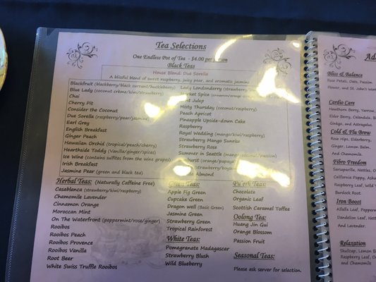 Menu photo 7 Attic Secrets Tea Room Marysville, WA